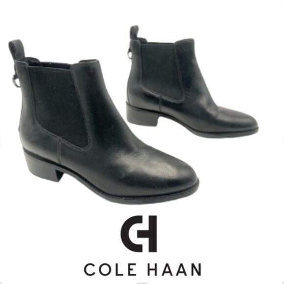 NEW - Cole Haan Newburg Waterproof Chelsea Boot in black leather - SIZE 8 main image 11